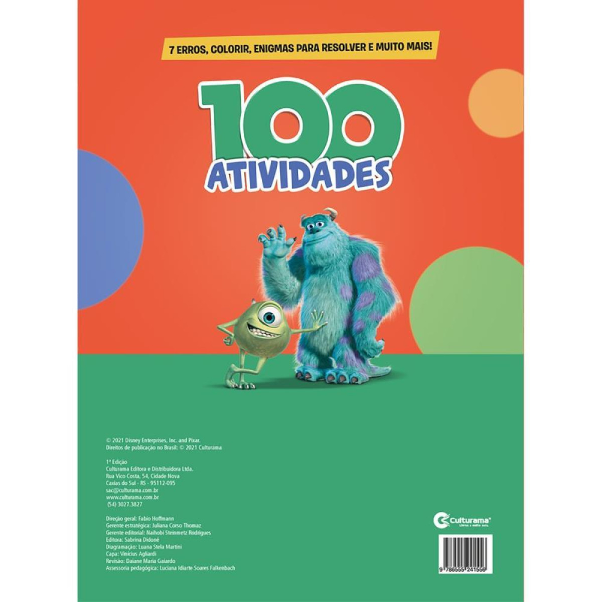 Livro Infantil Colorir 100 Atividades Disney Pixar-120912-50241