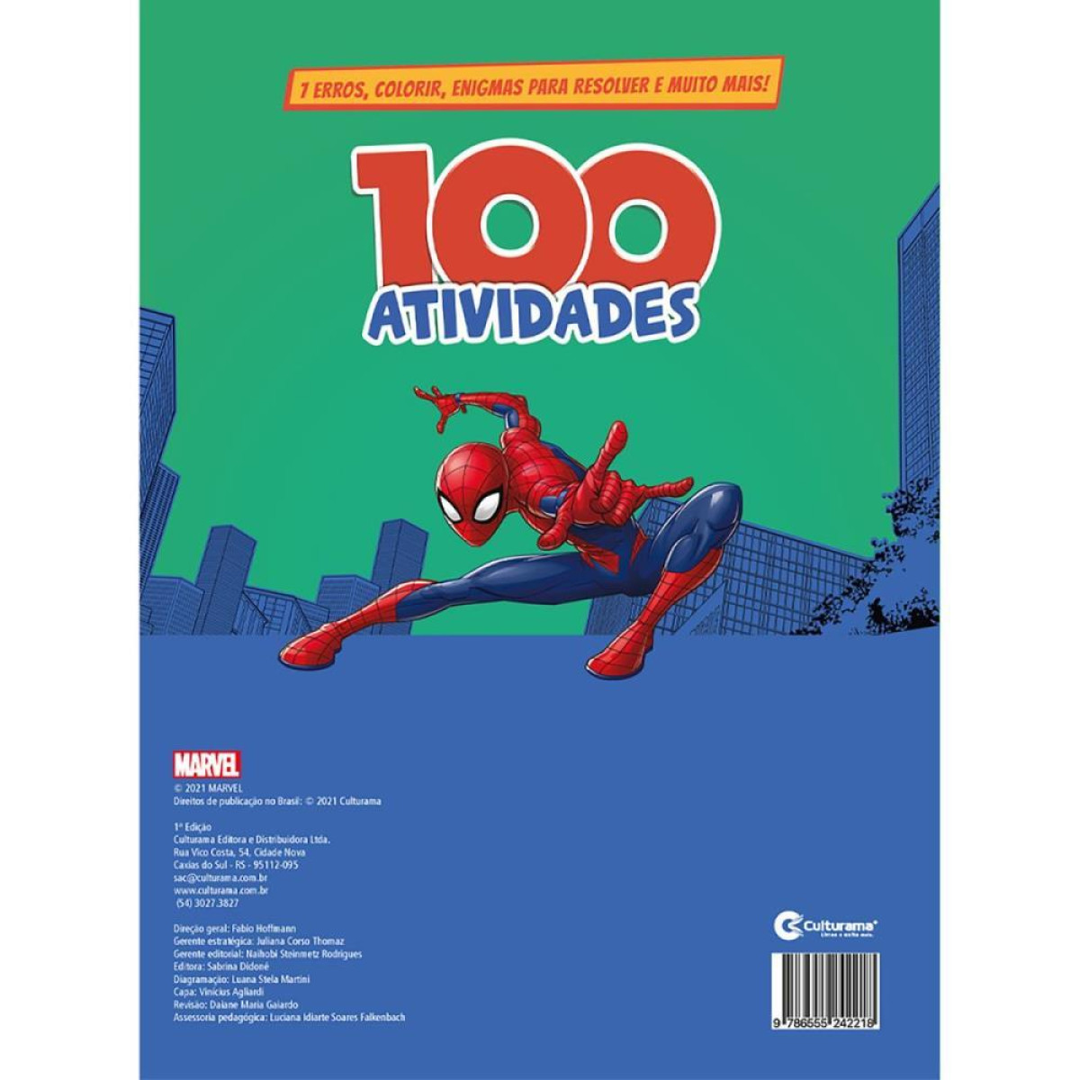 Livro Infantil Colorir 100 Atividades Spider Man-120913-66025