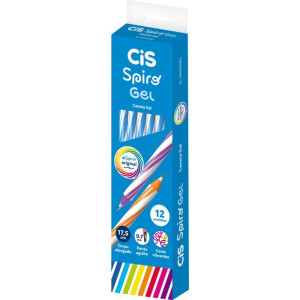 Caneta Gel Cis Spiro 0,7mm Azul