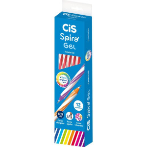 Caneta Gel Cis Spiro 0,7mm Vermelha