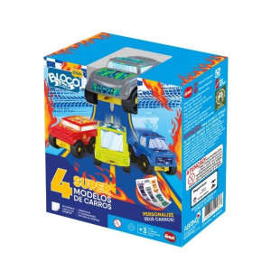 Kit Com 4 Carros Blocolândia Click 24 Peças-XK116-567