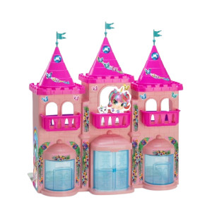 Castelo Meg Doll Rosa Claro E Rosa Escuro Caixa Aberta