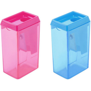 Apontador Com Deposito Bazze B2011 Rosa/azul-122300-42436