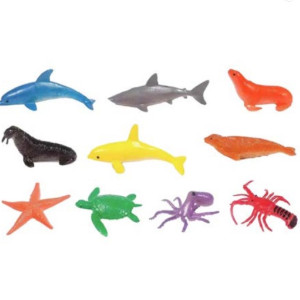 Animais Do Fundo Do Mar Com 10 Peças