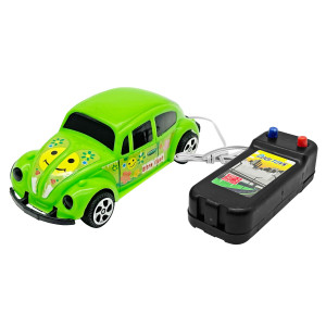 Carro Com Controle 3 Funções Modelo Fusca Com Fio 12 Cm-844249-48372