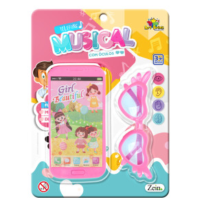 Celular Musical Com Oculos 13cm Cx:048-844379-51165