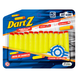 Dart Z Dardos Ventosa 12pcs 7cm Cx:192-844338-27899