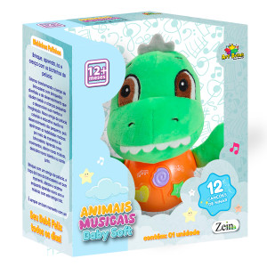 Dino Pelucia C/som E Luz 22cm Cx:006-844370-19782