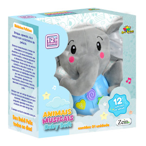 Elefante Pelucia C/som E Luz 23cm Cx:006-844371-73229