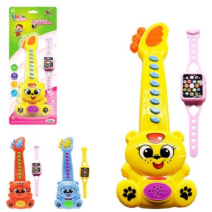 Guitarrinha Com Relógio 24 X 9 Cm