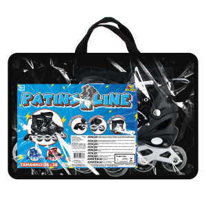 Patins Infantil Masculino Ajustável Tamanho 35 Ao 38