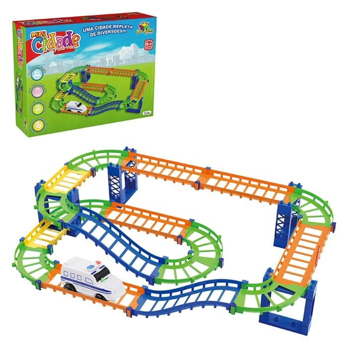 Pista Colorida Com Elevação 69 Peças-844262-683