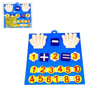 Placa De Feltro Contando Números 30 X 30 Cm