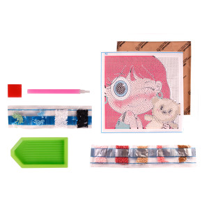 Quadro Desenho Strass 4 Mod 15x15cm Cx:060-844415-24699