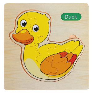 Quebra Cabeça 3d Animais 15 X 15 Cm