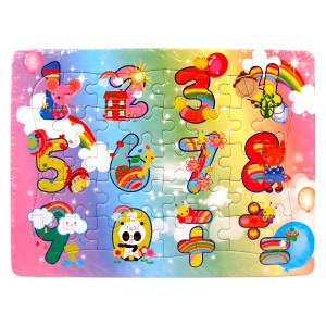 Quebra Cabeca Letras Numeros Animais 28x21 Cx:120-844425-46764