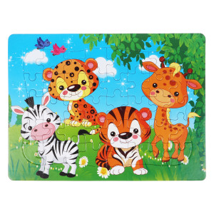 Quebra Cabeca Letras Numeros Animais 28x21 Cx:120-844425-67449