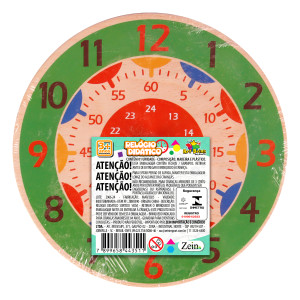 Relogio Didatico Sortido 14cm Cx:120-844432-88881