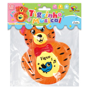 Tigre Musical Com Luz Estilo Teimoso 15 Cm