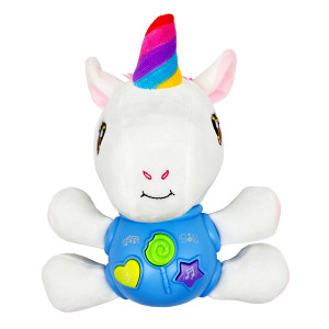 Unicornio Pelucia C/som E Luz 22cm Cx:006-844372-73895