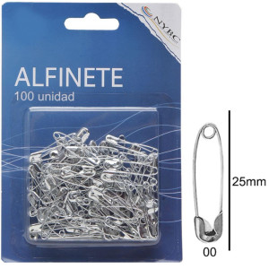 Alfinete Seguranca N.00 Prata C/100unid.