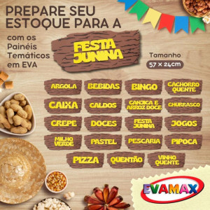 Artigo Para Decoracao Eva Junino Bebidas 57x24cm-119581-58638