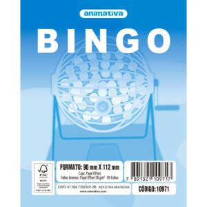 Bloco Para Bingo Azul 90x112mm 96 Folhas-122023-25298