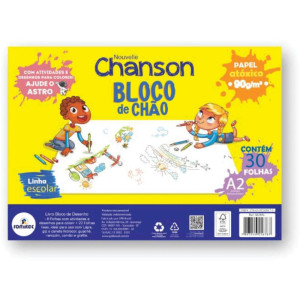 Bloco Para Educacao Artistica Caderno Desenho Chao A2 90g 30