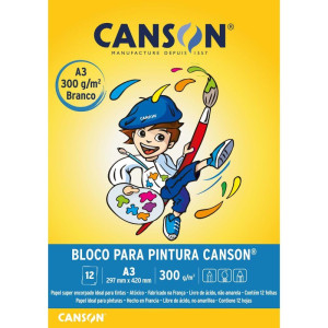 Bloco Para Educacao Artistica Pintura Infantil A3 300g 12fls