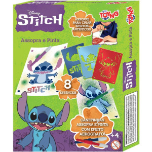 Brinquedo Diverso Stitch Assopra Pens P/ Pintar