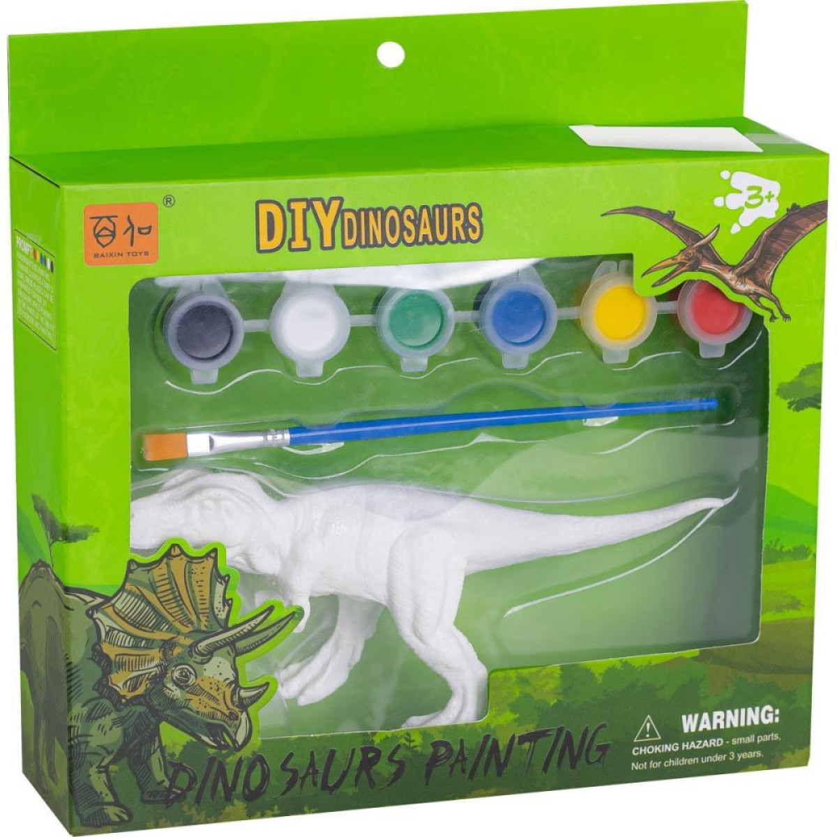 Brinquedo Para Colorir Kit Dinossauro De Pintar-120959-81048