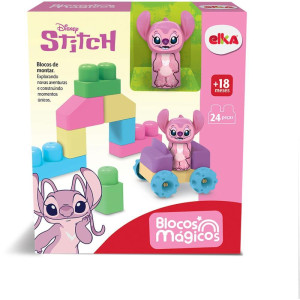 Brinquedo Para Montar Stitch Angel Bl.magicos 24 Pcs-122451-64913