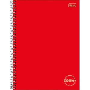 Caderno 01x1 Capa Dura Zoom+ 96 Folhas Vermelho