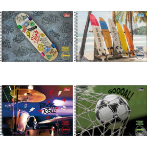 Caderno Desenho Milimetrado Zoom+ 96fls Masculino Espiral-121921-62444