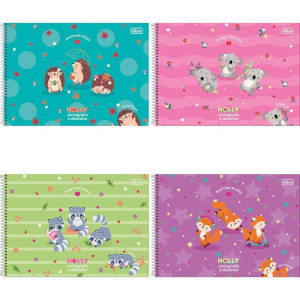 Caderno Desenho Univ Capa Dura Holly 80fls. Espiral