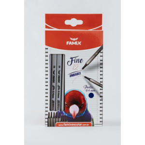 Caneta Com Ponta Porosa Fine 0.4mm Azul-119087-37219