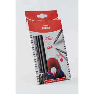 Caneta Com Ponta Porosa Fine 0.4mm Vermelha-119089-31743