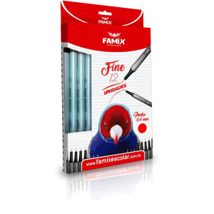 Caneta Com Ponta Porosa Fine 0.4mm Vermelha-119089-90342