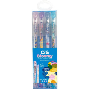 Caneta Esferografica Cis Bloomy 4 Cores-117609-67725