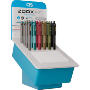 Caneta Esferografica Cis Zoox F7 Retratil 6 Cores