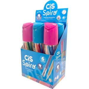 Caneta Hidrografica Cis Spiro 12 Cores Azul/rosa-117603-30340