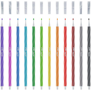 Caneta Hidrografica Cis Spiro 12 Cores Azul/rosa-117603-30355