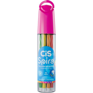 Caneta Hidrografica Cis Spiro 12 Cores Azul/rosa-117603-50003
