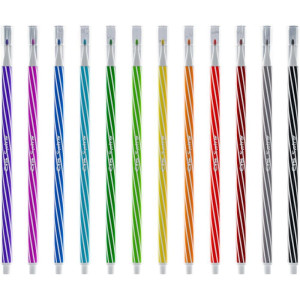 Caneta Hidrografica Cis Spiro 12 Cores Azul/rosa-117603-90058