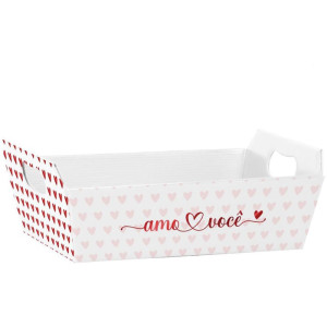 Cesta De Papel Amo Voce P 21,5x8x15cm