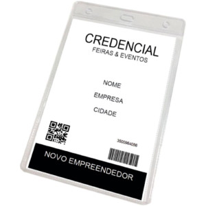 Cracha Sem Presilha Vertical 110x150 Transparente