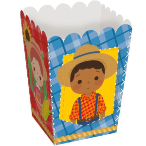 Embalagem Para Alimentos Caixa P/pipoca 5,5x5,5x9cm Pp