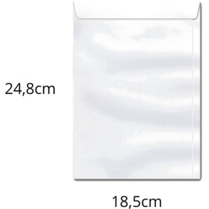 Envelope Saco Branco 185x248 90grs. Of 24