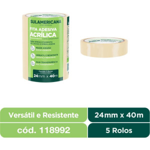 Fita Adesiva Polipropileno 24mmx40m Transp.-118992-19970