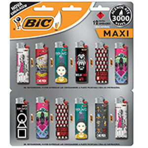 Isqueiro Descartavel Bic Maxi Netflix Cartela C/12